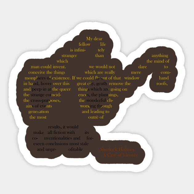 A Case of Identity- Sherlock Holmes Sticker by PotinaSeptum